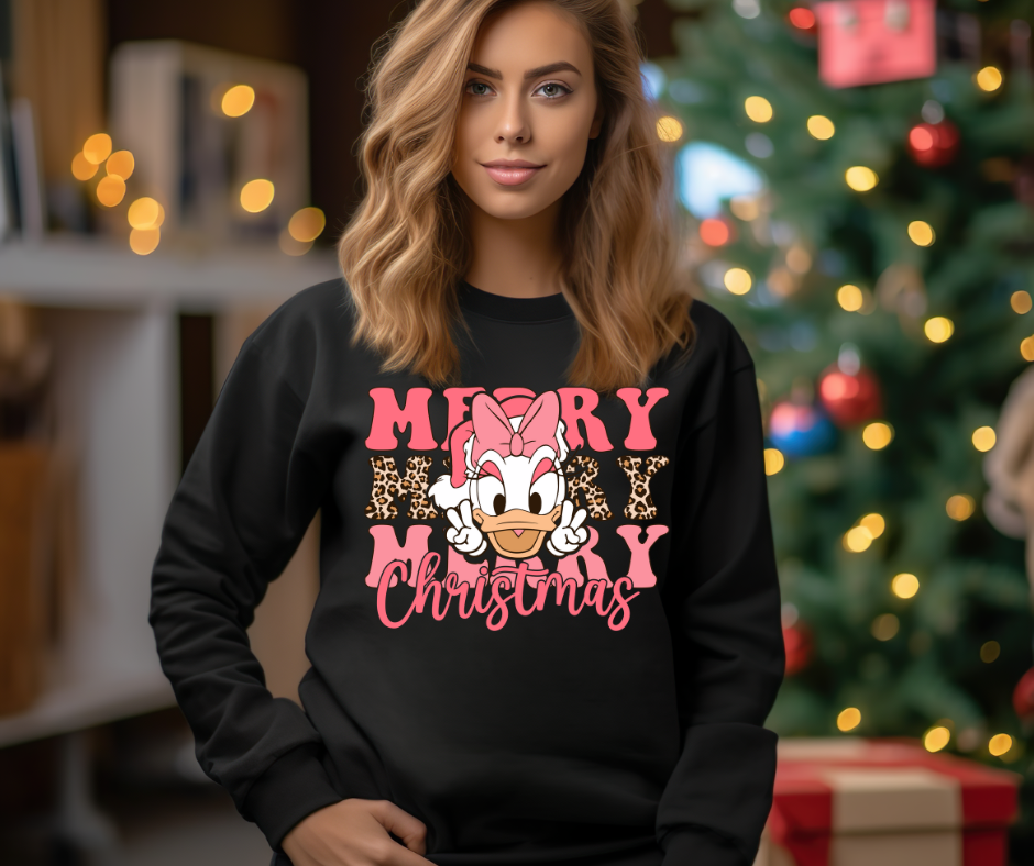 Pink Merry Christmas Mouse & Friends